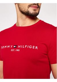 TOMMY HILFIGER - Tommy Hilfiger T-Shirt Logo MW0MW11797 Czerwony Regular Fit. Kolor: czerwony. Materiał: bawełna #4