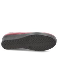 Bordowe Półbuty Maciejka Wsuwane Buty Damskie. Zapięcie: bez zapięcia. Kolor: czerwony. Materiał: skóra. Styl: elegancki, klasyczny #6