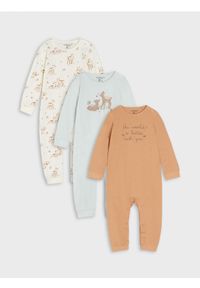 Sinsay - Pajacyki 3 pack - zielony. Kolor: zielony. Materiał: bawełna