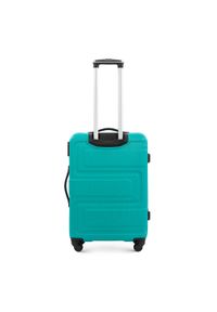 Wittchen - Średnia walizka z ABS-u tłoczona. Kolor: turkusowy. Materiał: guma. Wzór: geometria. Styl: klasyczny #8