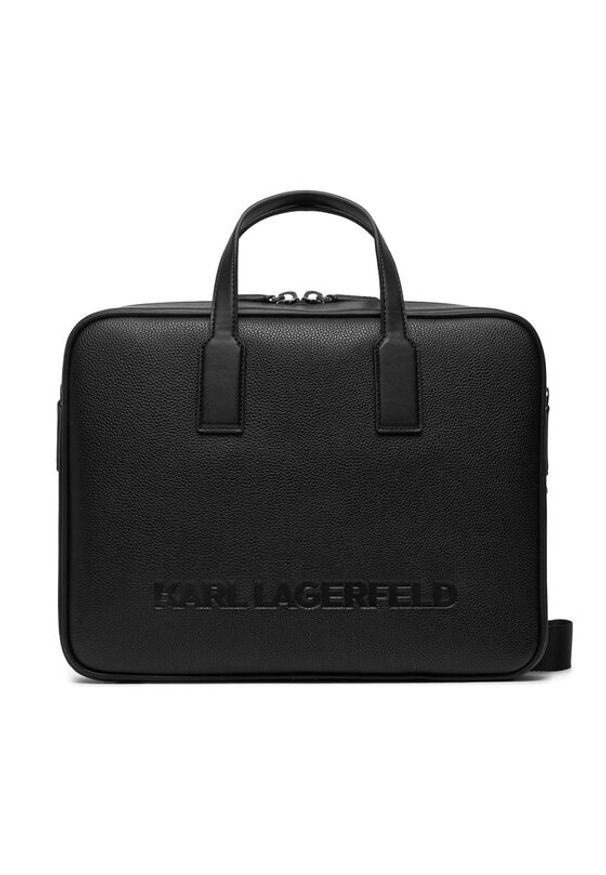 Karl Lagerfeld - KARL LAGERFELD Torba na laptopa 241M3058 Czarny. Kolor: czarny. Materiał: skóra