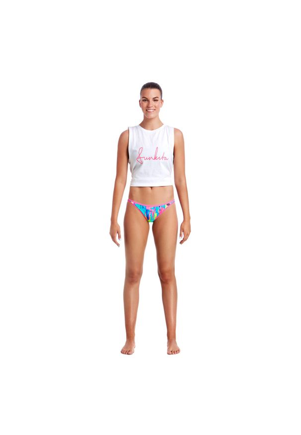 FUNKITA - Damskie mini figi do kostiumu kąpielowego Funkita Impressionista brief. Kolor: niebieski