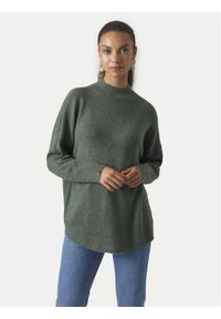 Vero Moda Sweter Plaza 10290784 Zielony Loose Fit. Kolor: zielony. Materiał: syntetyk #1