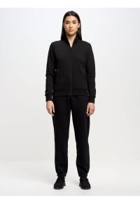 Big-Star - Bluza damska ze stójką czarna Chita 906. Typ kołnierza: kołnierzyk stójkowy. Kolor: czarny. Materiał: żakard, bawełna