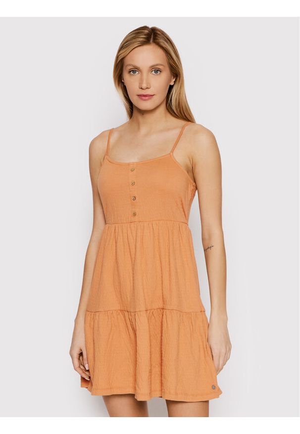 Roxy Sukienka letnia Beach Hangs ARJKD03229 Pomarańczowy Regular Fit. Kolor: pomarańczowy. Materiał: bawełna. Sezon: lato