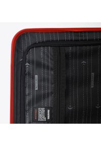 Wittchen - Duża walizka z ABS-u w ukośne paski czerwona. Kolor: czerwony. Materiał: poliester. Wzór: paski #7