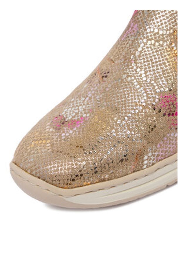 Rieker Półbuty 48761-90 Beżowy. Kolor: beżowy. Materiał: materiał