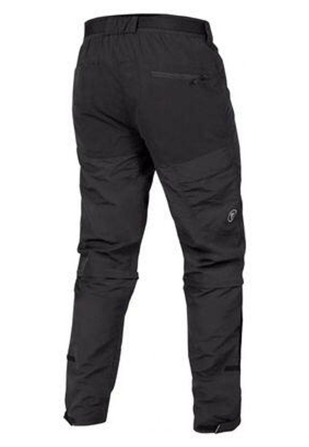 ENDURA - Spodnie rowerowe męskie Endura Hummvee Zip Off. Kolor: czarny. Materiał: dresówka