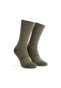 ROGELLI - Skarpetki zimowe unisex Rogelli Merino z owczej wełny 2-pack. Kolor: zielony, beżowy, wielokolorowy. Materiał: wełna. Sport: kolarstwo