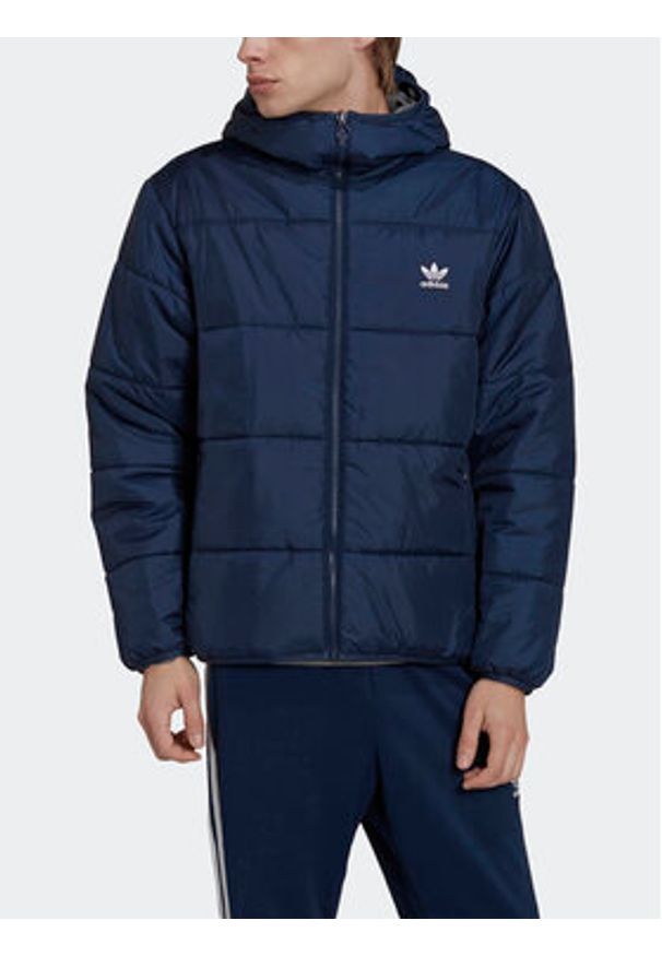 Adidas - adidas Kurtka przejściowa HM2462 Granatowy Relaxed Fit. Kolor: niebieski. Materiał: syntetyk