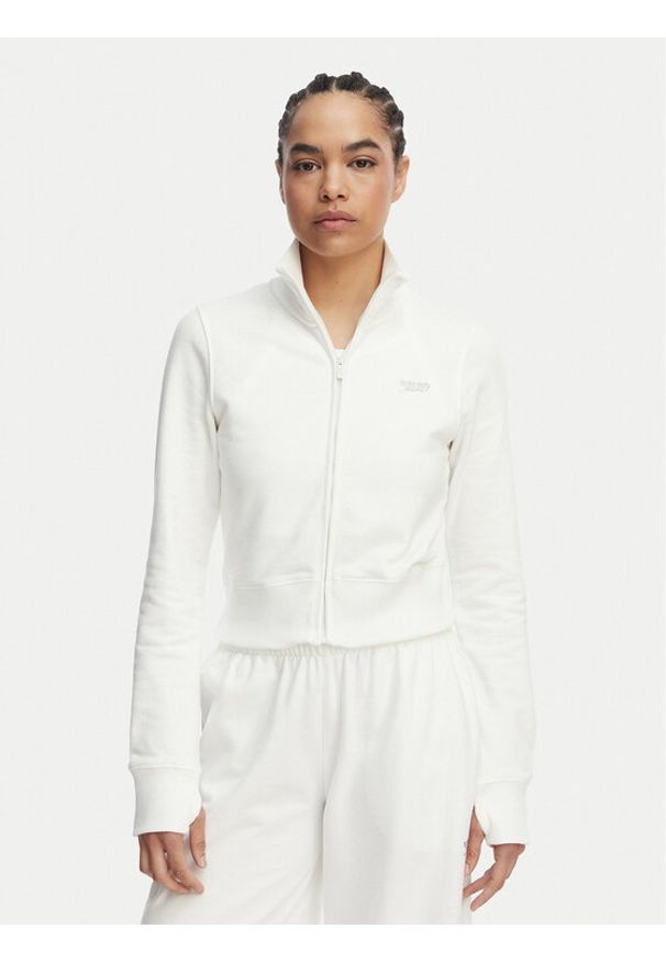 Tommy Jeans Bluza Metallic Logo DW0DW22580 Biały Slim Fit. Kolor: biały. Materiał: bawełna