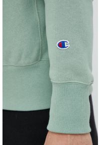 Champion bluza męska kolor zielony gładka. Kolor: zielony. Długość rękawa: długi rękaw. Długość: długie. Wzór: gładki #5