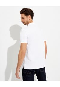 Ralph Lauren - RALPH LAUREN - Biała koszulka Custom Slim Fit. Typ kołnierza: polo. Kolor: biały. Materiał: bawełna, prążkowany. Wzór: haft #2