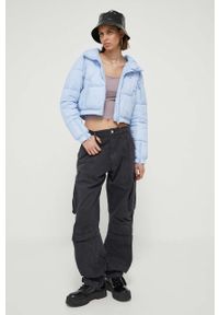 Tommy Jeans kurtka damska kolor niebieski zimowa. Kolor: niebieski. Materiał: włókno, materiał. Sezon: zima #6
