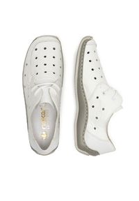Rieker Półbuty L1715-80 Biały. Kolor: biały. Materiał: skóra #6