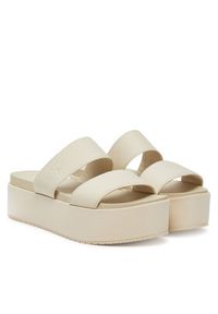 Calvin Klein Jeans Klapki Flatform Sandal Webbing In YW0YW01789 Écru. Materiał: materiał