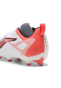 Puma - Młodzieżowe buty ULTRA 5 PLAY FG/AG PUMA White Black Glowing Red. Kolor: czerwony, biały, wielokolorowy, czarny. Sport: piłka nożna