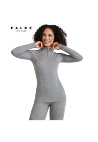 Damska koszulka z długim rękawem Falke Wool-Tech. Kolor: szary. Długość rękawa: długi rękaw. Długość: długie #1