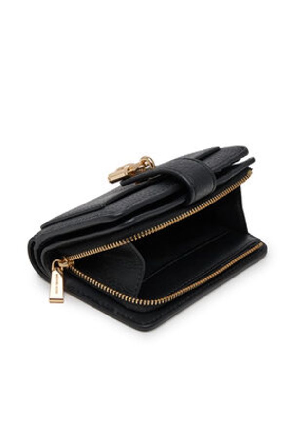 MICHAEL Michael Kors Mały Portfel Damski 32S5GETD1L Czarny. Kolor: czarny. Materiał: skóra