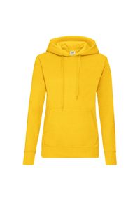 FRUIT OF THE LOOM - Bluza Damska Z Kapturem. Typ kołnierza: kaptur. Kolor: żółty, pomarańczowy, wielokolorowy
