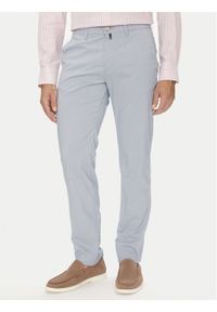 Pierre Cardin Chinosy C3 33730.1058 Błękitny Slim Fit. Kolor: niebieski. Materiał: bawełna