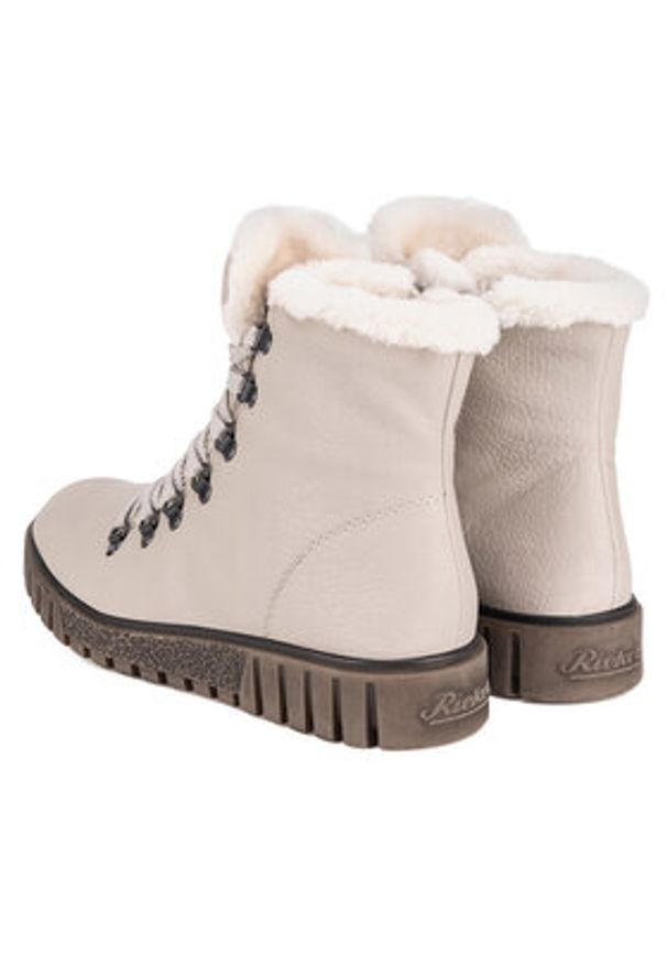 Rieker Botki Y3432-60 Beżowy. Kolor: beżowy. Materiał: materiał