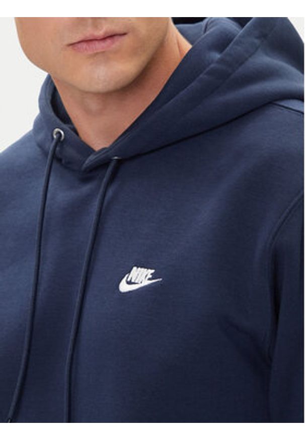 Nike Bluza Club Ft FN3859 Granatowy Regular Fit. Kolor: niebieski. Materiał: bawełna