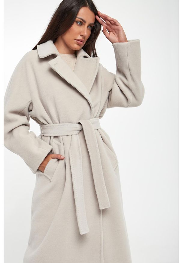 Marella - Płaszcz damski z wełny dziewiczej English MARELLA. Materiał: wełna
