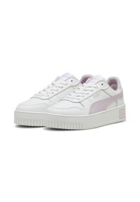 Puma - Buty na co dzień młodzieżowe PUMA CARINA STREET JR skóra. Okazja: na co dzień. Kolor: biały, wielokolorowy, fioletowy. Materiał: skóra