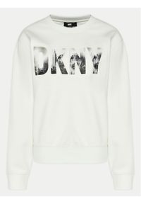 DKNY Bluza P4AHASID Biały Regular Fit. Kolor: biały. Materiał: bawełna