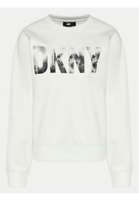 DKNY Bluza P4AHASID Biały Regular Fit. Kolor: biały. Materiał: syntetyk, bawełna