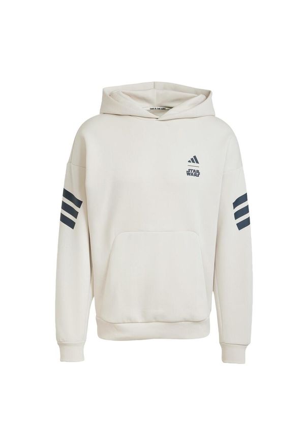 Bluza Z Kapturem Adidas Star Wars The Mandalorian Back Graphic. Typ kołnierza: kaptur. Kolor: beżowy. Materiał: materiał. Wzór: motyw z bajki. Sport: fitness