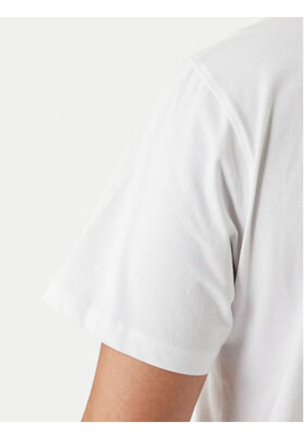 Hunter T-Shirt Essentials HARM0085252 Biały Regular Fit. Kolor: biały. Materiał: bawełna