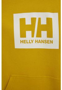 Helly Hansen - Bluza bawełniana. Okazja: na co dzień. Kolor: żółty. Materiał: bawełna. Wzór: nadruk. Styl: casual #4
