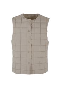 Damska kurtka bez rękawów z podszewką Urban Classics. Kolor: beżowy. Materiał: materiał. Długość rękawa: bez rękawów #1