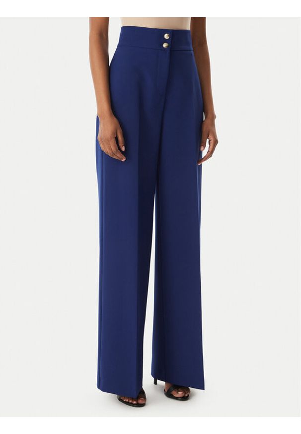 Maryley Spodnie materiałowe 26EB680/43FR Granatowy Regular Fit. Kolor: niebieski. Materiał: syntetyk