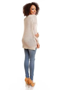 PeeKaBoo - Prosty sweter typu oversize z rozcięciami po bokach. Okazja: na co dzień, do pracy. Materiał: akryl. Długość: długie. Styl: casual #2