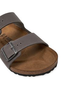 Birkenstock Klapki Arizona 1027046 Szary. Kolor: szary. Materiał: skóra, zamsz