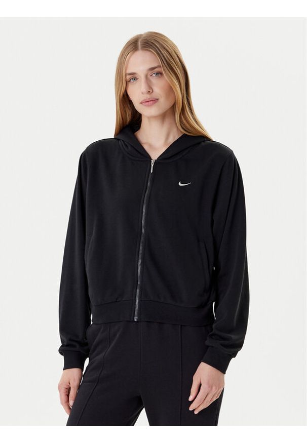 Nike Bluza Chill Terry FN2415 Czarny Relaxed Fit. Kolor: czarny. Materiał: bawełna