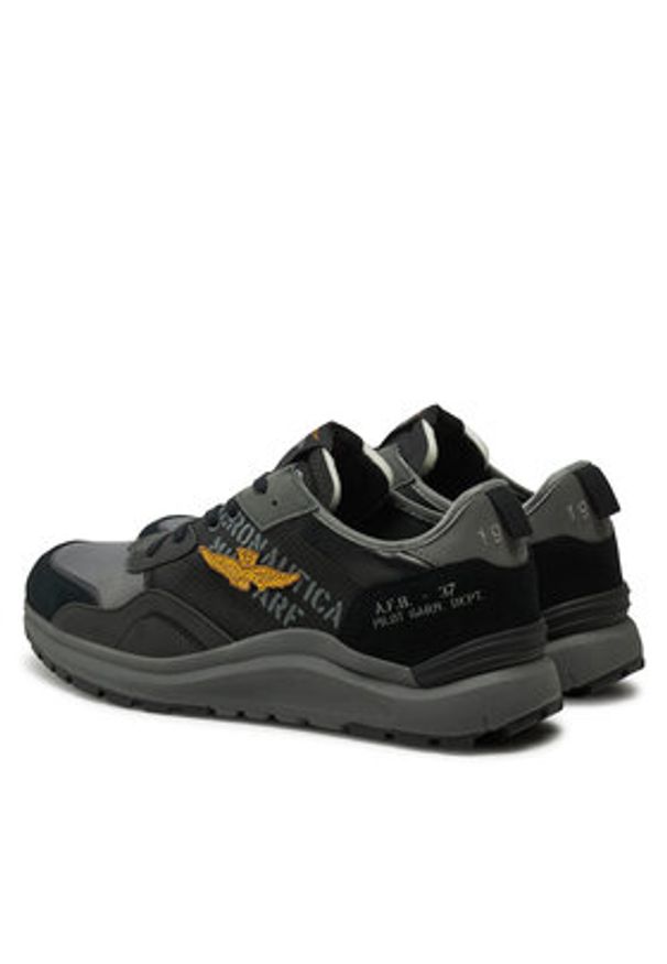 Aeronautica Militare Sneakersy 242SC286CT3377 Czarny. Kolor: czarny. Materiał: skóra, zamsz