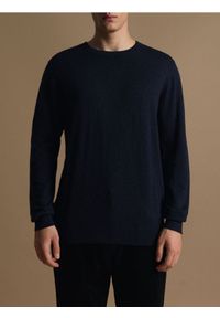 Reserved - Sweter z domieszką kaszmiru - granatowy. Kolor: niebieski. Materiał: kaszmir #1
