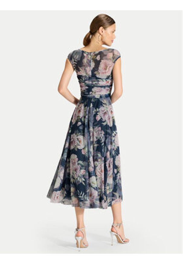 Swing Sukienka koktajlowa 5AK11400 Granatowy Regular Fit. Kolor: niebieski. Materiał: syntetyk. Styl: wizytowy