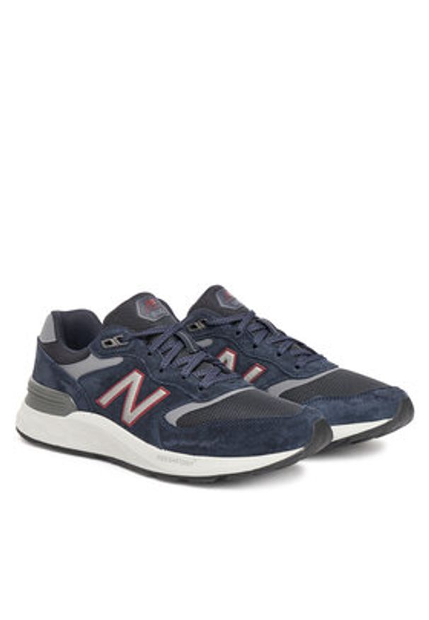 New Balance Sneakersy Walking 880 MW880BC7 Granatowy. Kolor: niebieski. Materiał: skóra, zamsz