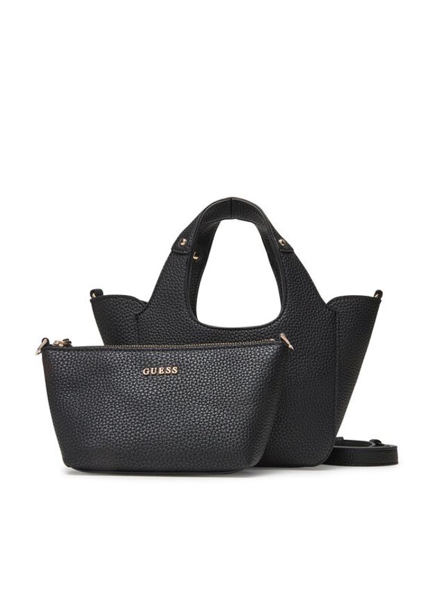 Guess Torebka Calista Mini HWBG73 34750 Czarny. Kolor: czarny. Materiał: skórzane
