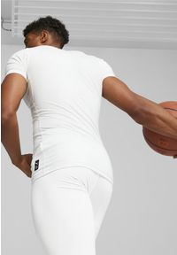 Puma - Męska koszulka koszykarska Hoops Team PUMA White. Kolor: biały