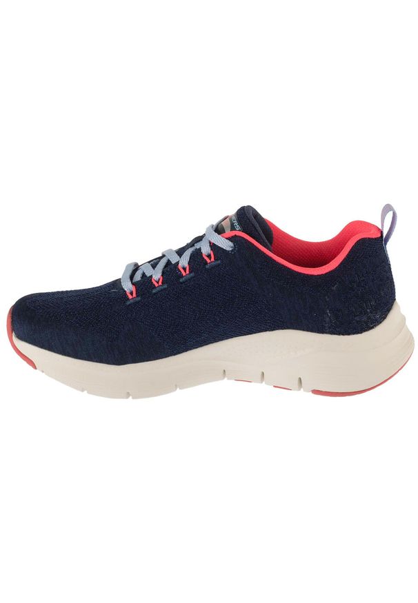 skechers - Buty sportowe Sneakersy damskie, Arch Fit Comfy Wave. Kolor: niebieski. Sport: turystyka piesza
