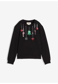 bonprix - Bluza z czystej bawełny organicznej. Kolor: czarny. Materiał: bawełna. Styl: wizytowy #1