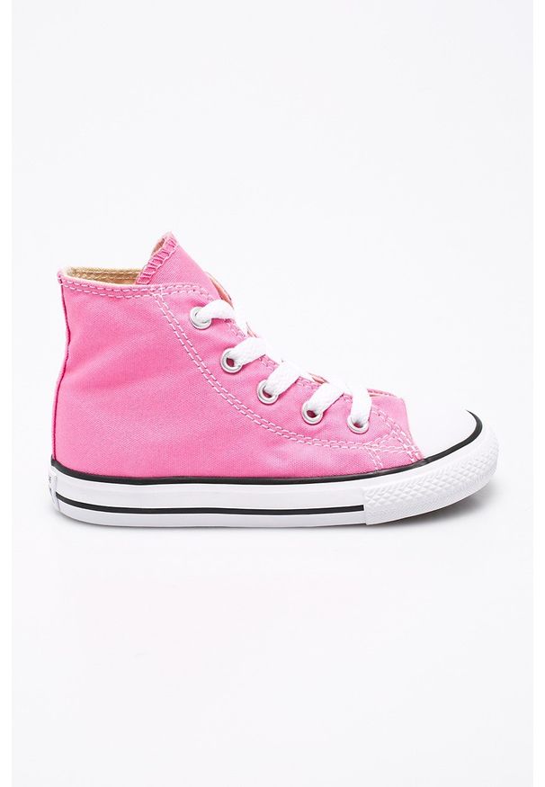 Converse - Trampki dziecięce. Nosek buta: okrągły. Kolor: różowy. Materiał: syntetyk, materiał. Szerokość cholewki: normalna. Wzór: gładki