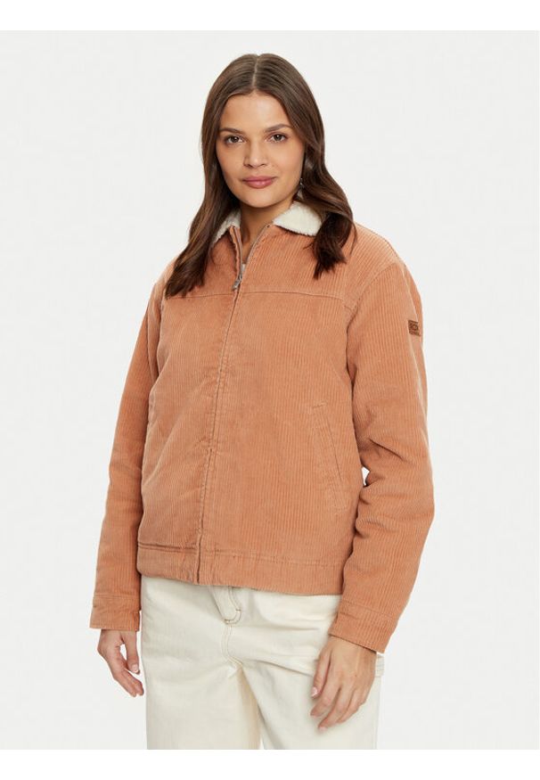 Roxy Kurtka przejściowa Desert Spirit ERJJK03621 Brązowy Regular Fit. Kolor: brązowy. Materiał: bawełna