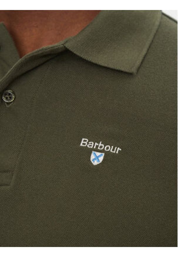 Barbour Polo Original Sports MML0358OL71 Zielony Tailored Fit. Typ kołnierza: polo. Kolor: zielony. Materiał: bawełna